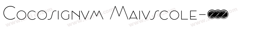 Cocosignum Maiuscole字体转换